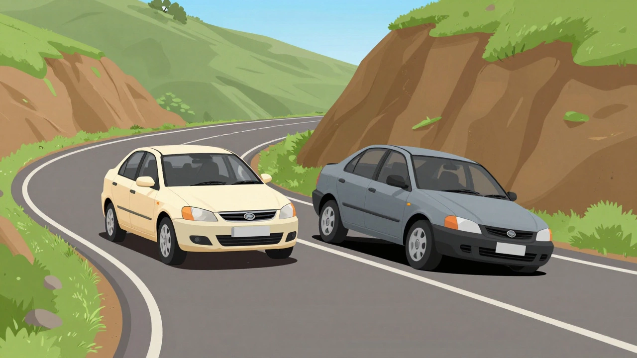 Comparison of stable vs unstable car handling on curves