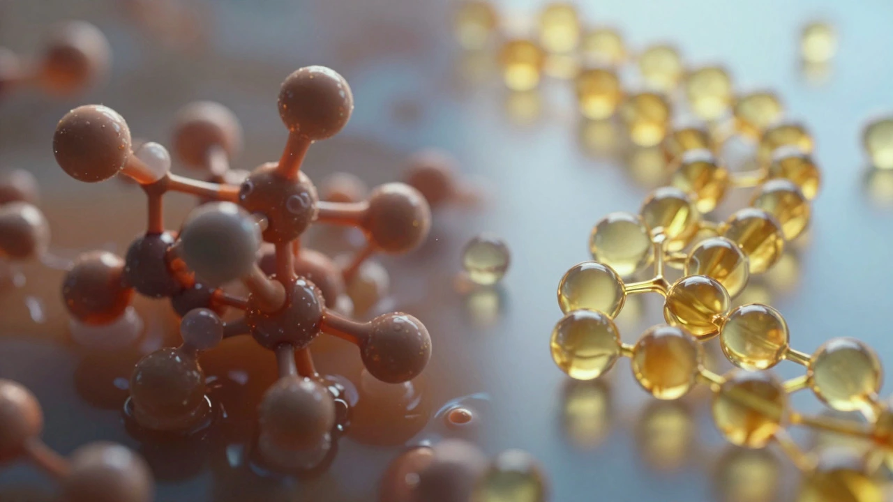 3D visualization comparing chaotic conventional and uniform synthetic molecules