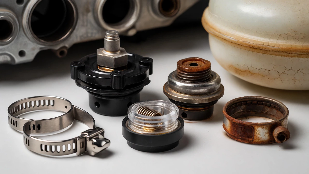 New clamps and thermostat vs worn rusty cooling parts